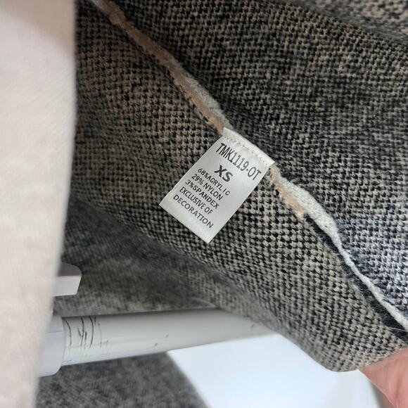 THML Abstract Open Front Cardigan Coatigan XS Longline Sweater Jacket - Picture 6 of 6